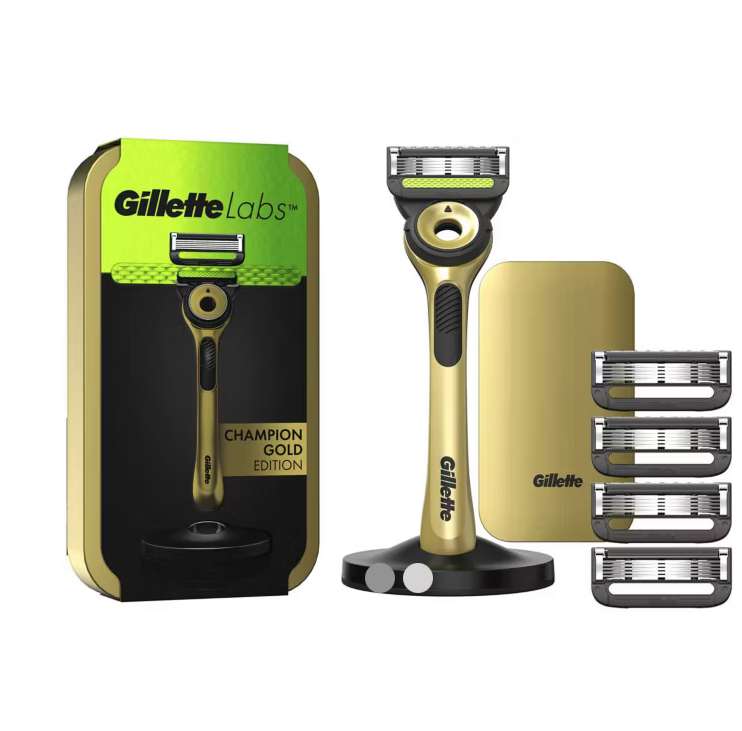 Gillette GilletteLabs With Exfoliating Bar Razor, Razer Limited Edition, Travel Case - 5 Blades