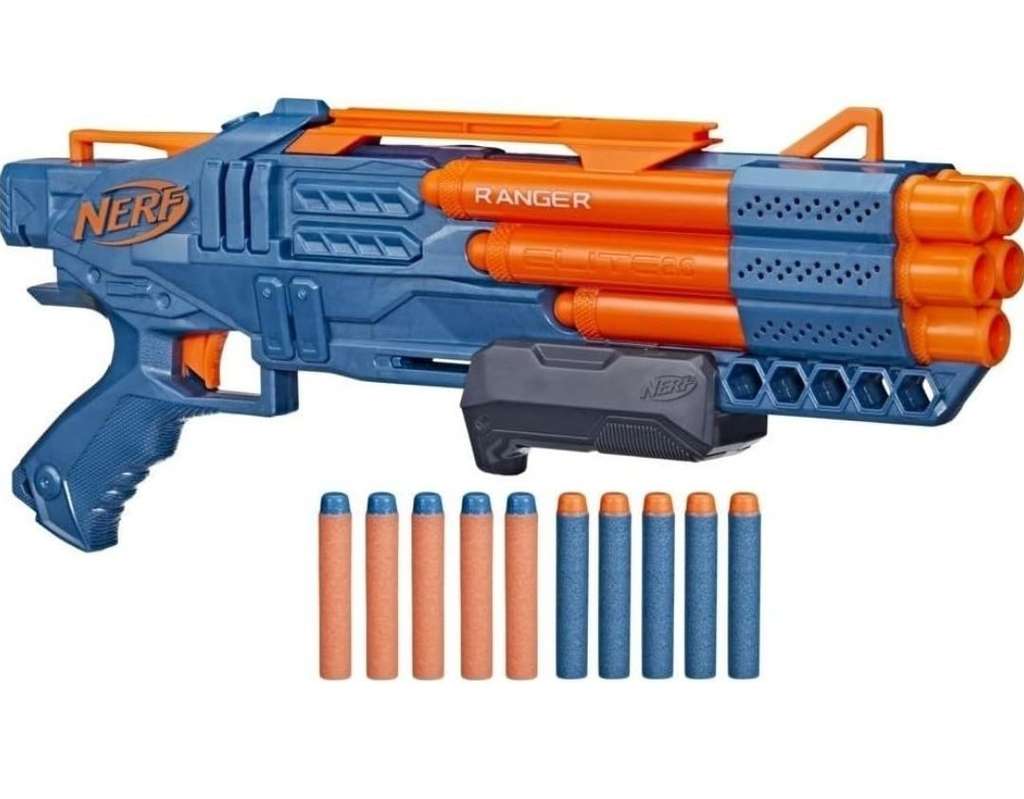 Nerf Elite 2.0 Ranger PD-5 Blaster, 5-Barrel Blasting, 10 Nerf Elite Darts
