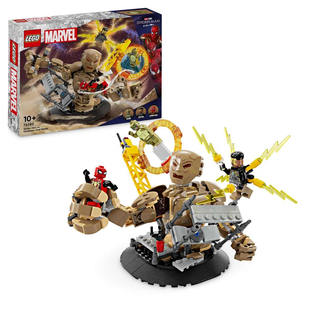 LEGO Marvel Spider-Man vs. Sandman: Final Battle, No Way Home Set, Super Hero Building Toy for Kids