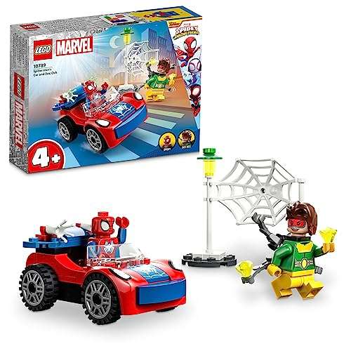 LEGO 10789 Marvel Spider-Man's Car and Doc Ock Set, Buildable Toy - with Glow in the Dark Pieces - with applied voucher