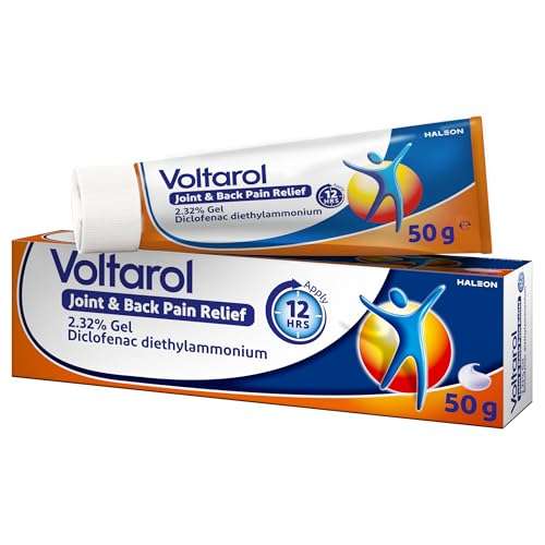 Voltarol Joint & Back Pain Relief 2.32% Gel, for Joint Pain Relief, suitable for Knee Pain & Neck Pain, 50g