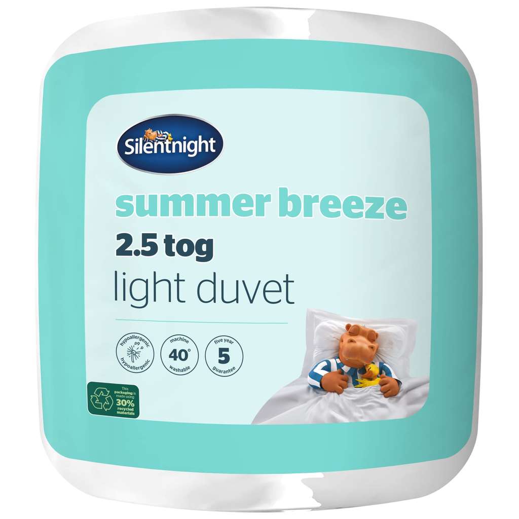 Silentnight Summer Breeze 2.5 Tog Single Duvet - Lightweight