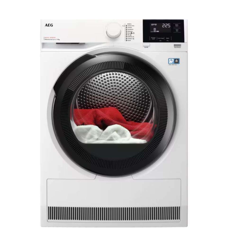 AEG 8000 AbsoluteCare Heat Pump 9 kg Tumble Dryer with code