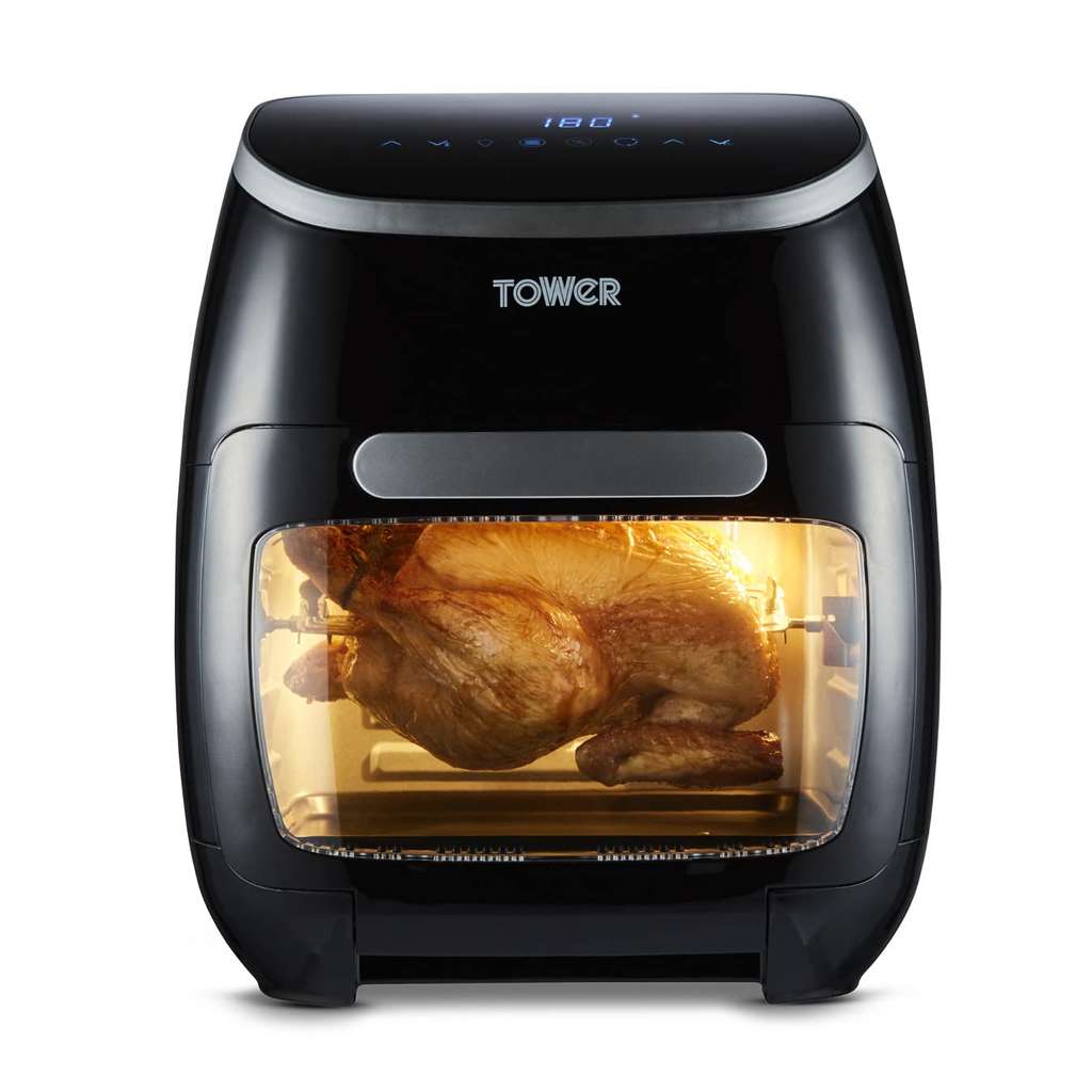 Tower T17039 Xpress Pro 5-in-1 Digital Air Fryer Oven with Rapid Air Circulation, 60-Minute Timer, 11L, 2000W, Black