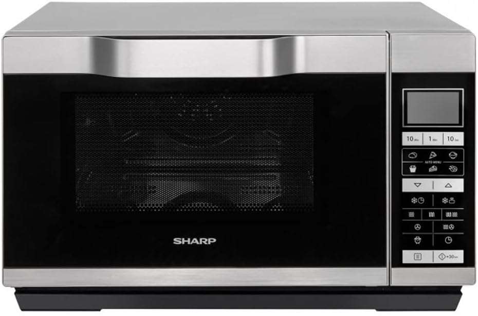 SHARP R861SLM - 900W - Combination Flatbed Microwave - Silver - 25 Litres - 15 programs