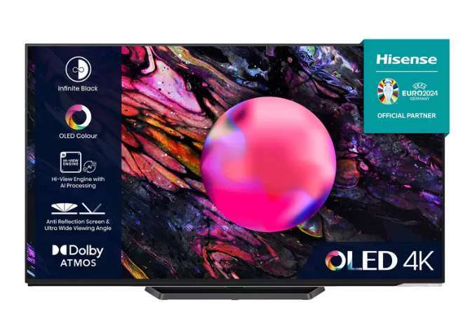 Hisense 55A85KTUK 55 Inch OLED 4K Ultra HD Smart TV // Hisense 65A85KTUK 65 Inch OLED £899.98 with checkout discount + 5 Year Warranty