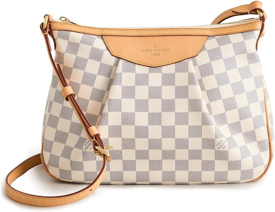 What Goes Around Comes Around Women's Pre-Loved Louis Vuitton Damier Azur Siracusa PM Crossbody Bag