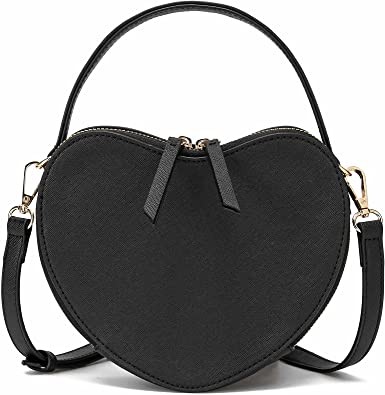 CATMICOO Small Heart Shaped Purse for Women with Removable Crossbody Strap